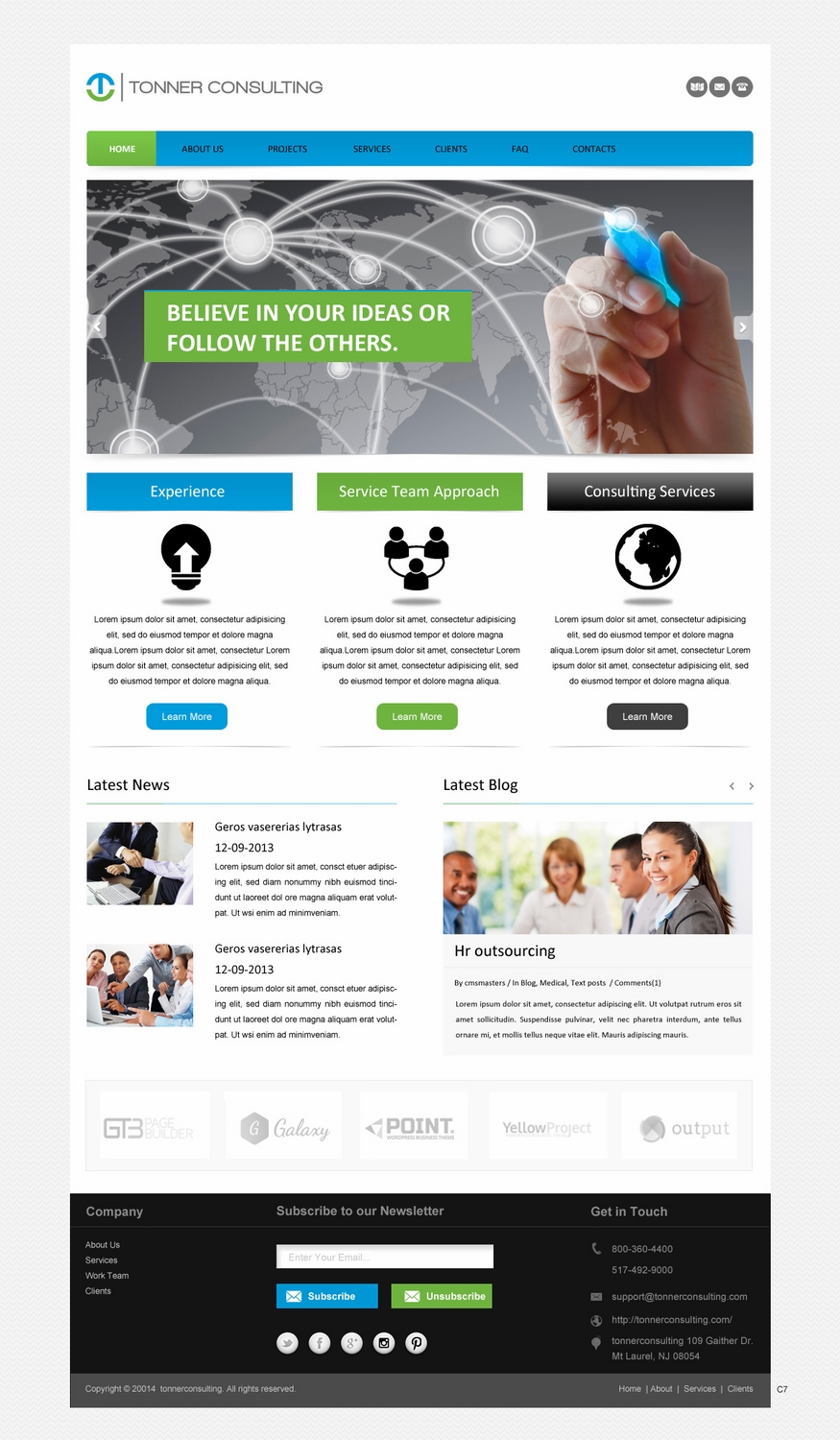 Wordpress Design by pb for Tonner Consulting Ltd | Design #3152332