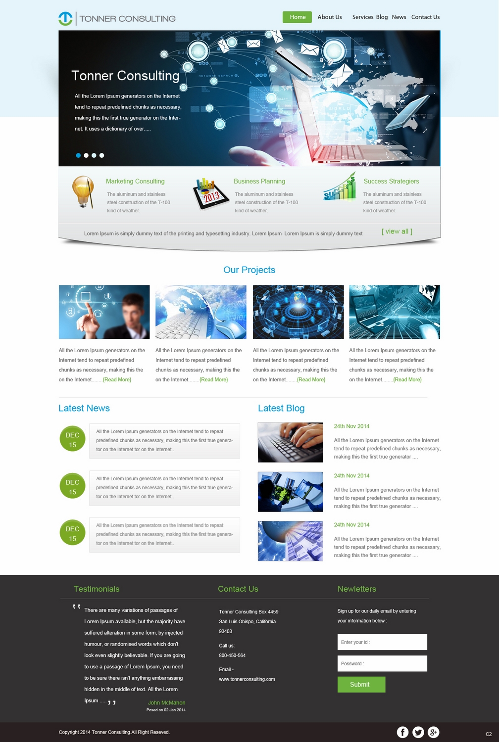Wordpress Design by pb for Tonner Consulting Ltd | Design #3152341