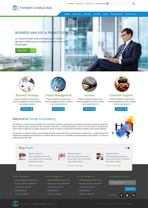 Wordpress Design by pb for Tonner Consulting Ltd | Design #3176530