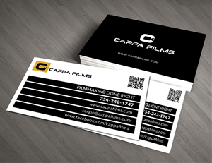 Business Card Design by  Artman for Cappafilms | Design #3162260