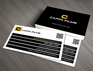 Business Card Design by  Artman for Cappafilms | Design: #3162265