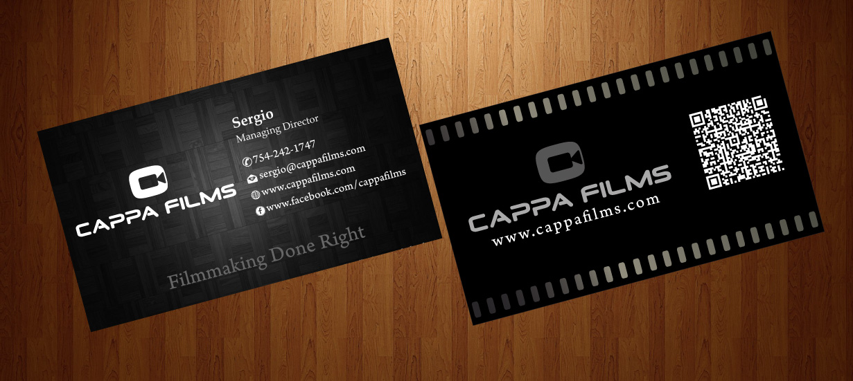 Business Card Design by harmi_199 for Cappafilms | Design #3150640
