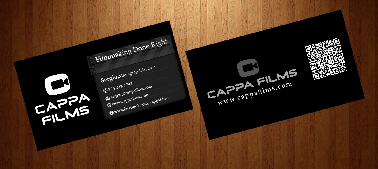 Business Card Design by harmi_199 for Cappafilms | Design #3150667