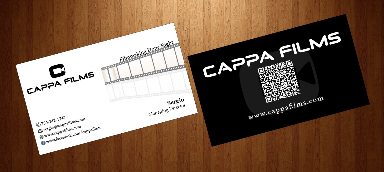 Business Card Design by harmi_199 for Cappafilms | Design #3150678
