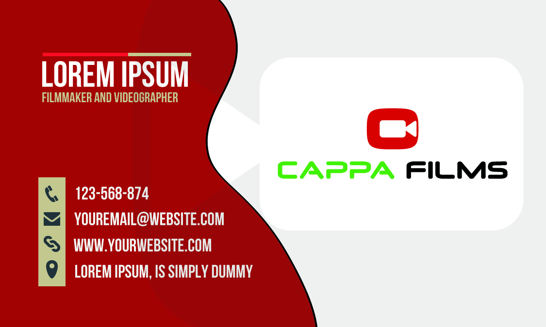 Design de Carte de Visite par Sovainfotech pour Cappafilms | Design #3166013