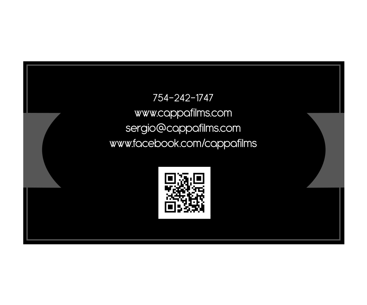Business Card Design by Lucia Sanudo for Cappafilms | Design #3172332