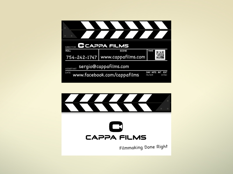 Business Card Design by Xandra for Cappafilms | Design #3156083