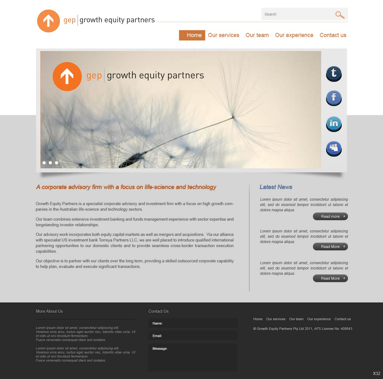 Diseño Wordpress por pb para este proyecto | Diseño #776904