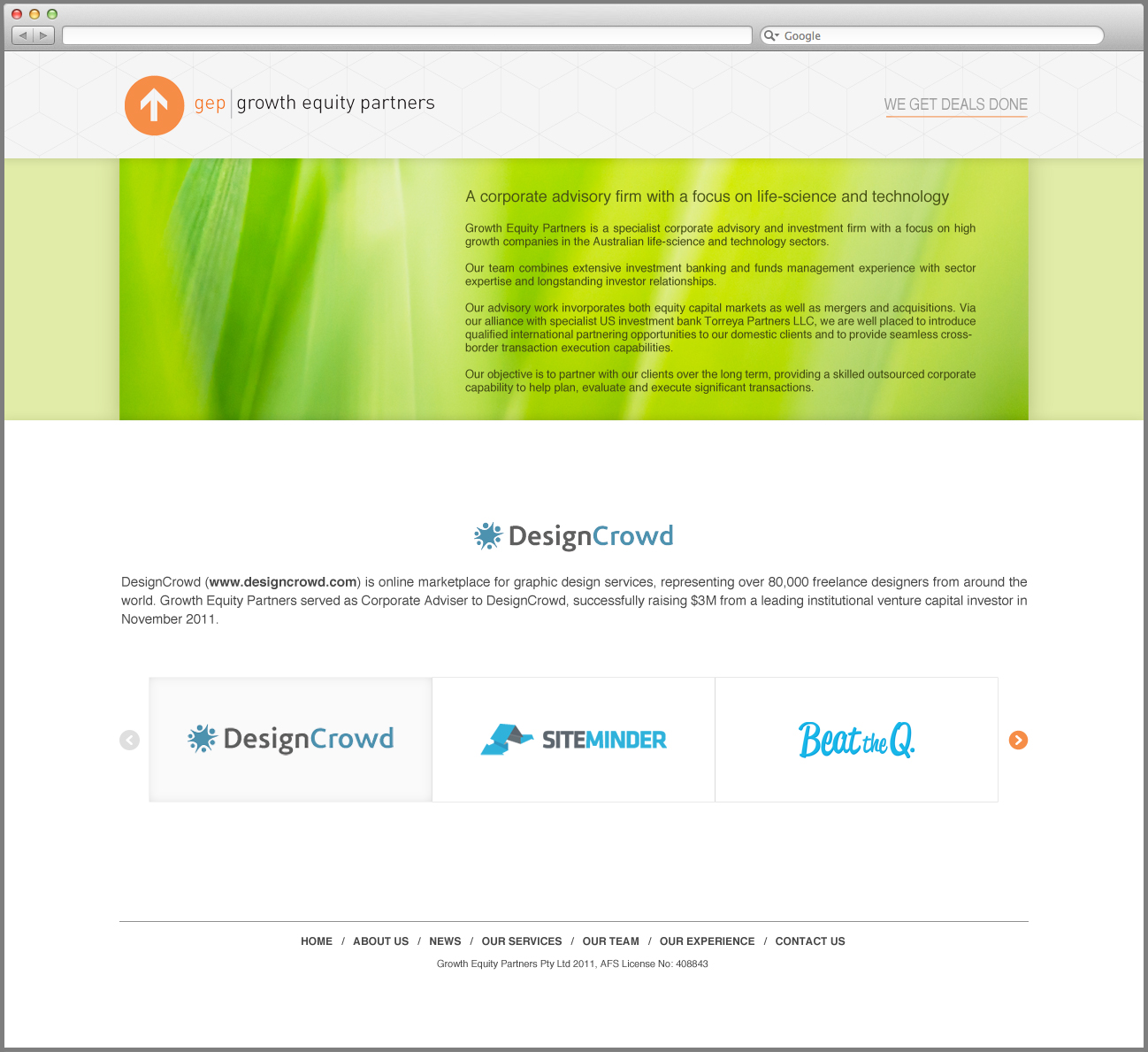 Wordpress Design by 31316 for this project | Design #810950