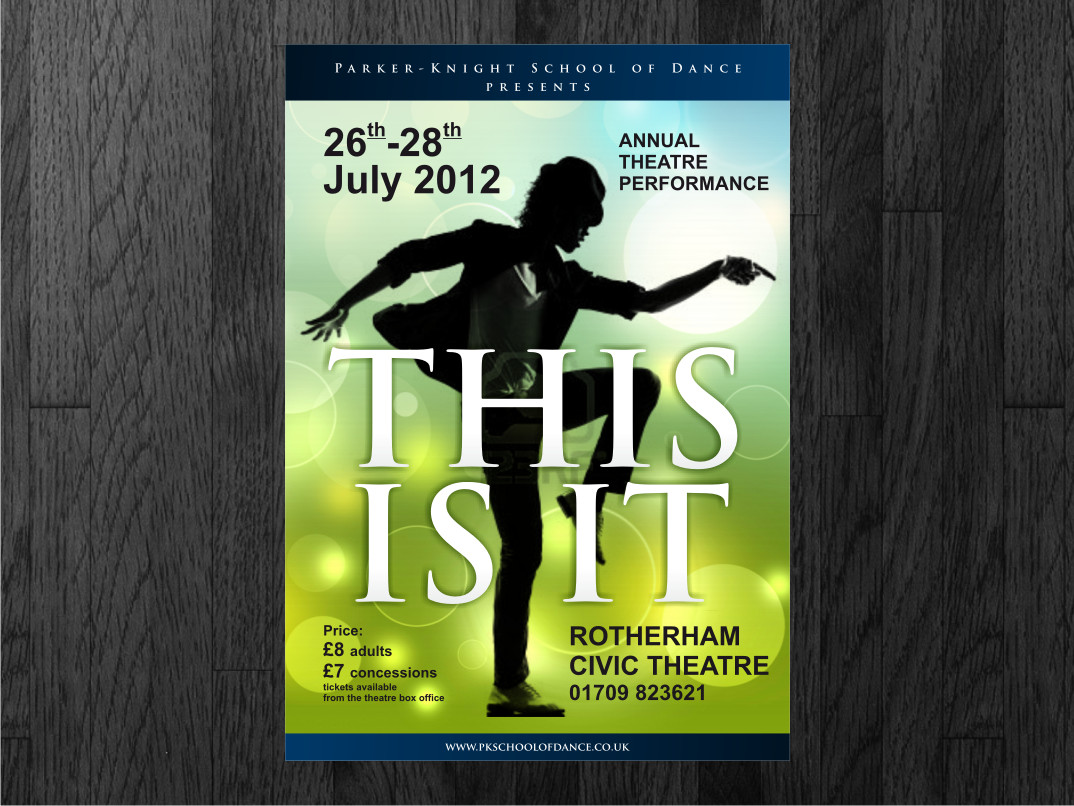 Diseño de Póster por Atvento Graphics para Parker Knight School of Dance | Diseño #786084
