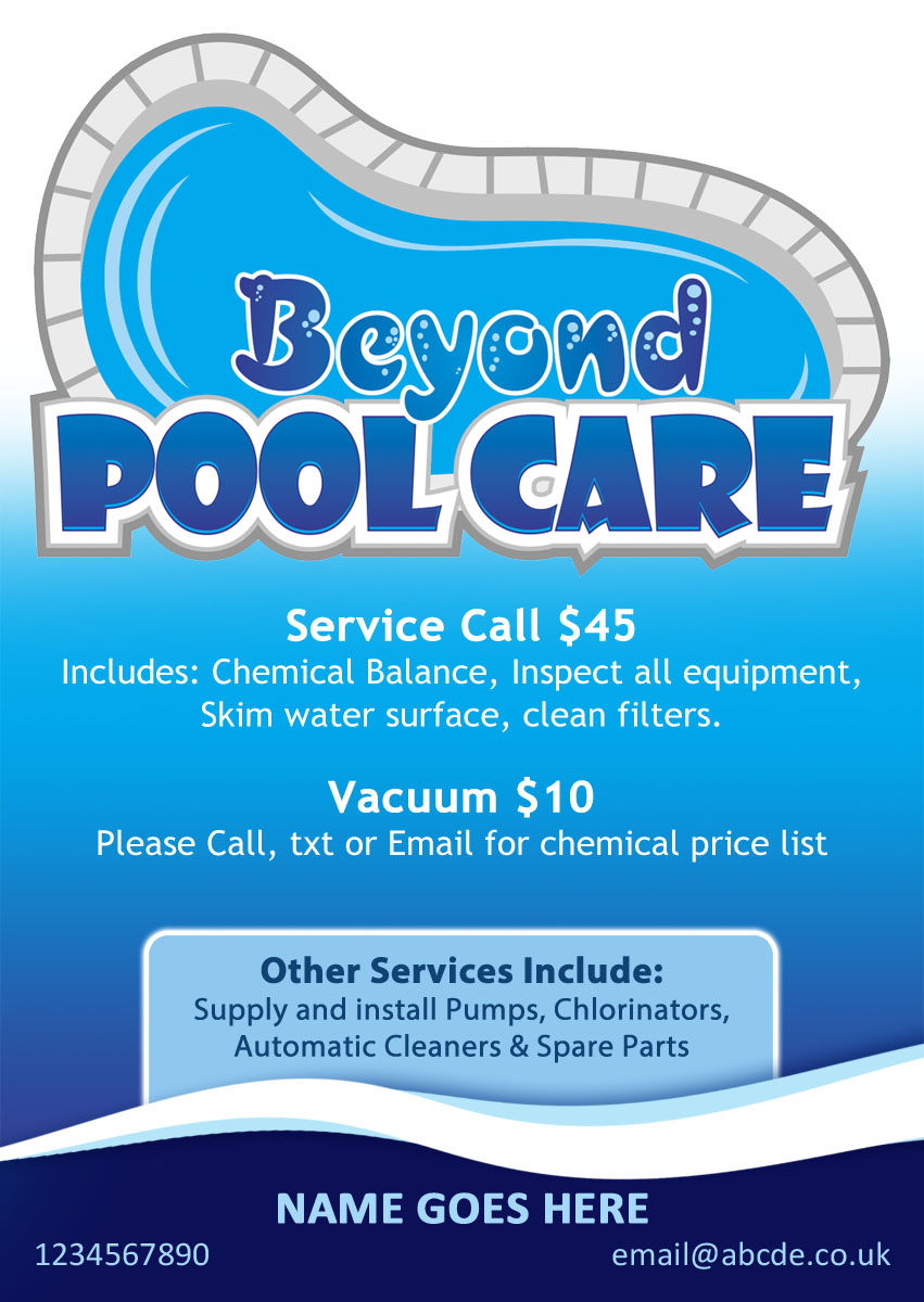 Flyer-Design von Amritvir für Beyond Pool Care | Design #3259042