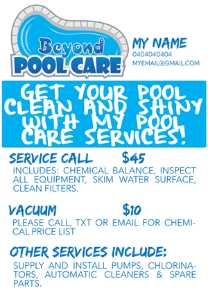 Flyer Design by isabel paoli for Beyond Pool Care | Design: #3267834