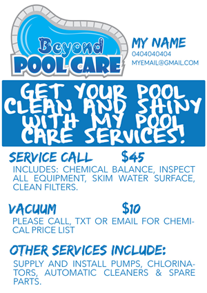 Flyer Design by isabel paoli for Beyond Pool Care | Design: #3267941