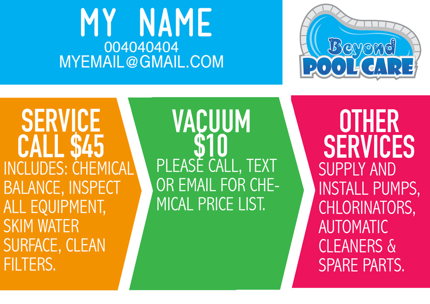 Design de Flyer par isabel paoli pour Beyond Pool Care | Design #3280998