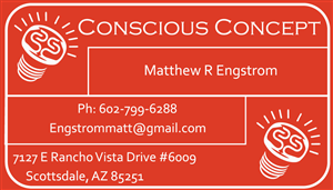 Diseño de Tarjeta de Presentación por J.S Designs para Conscious Concepts | Diseño: #3386977
