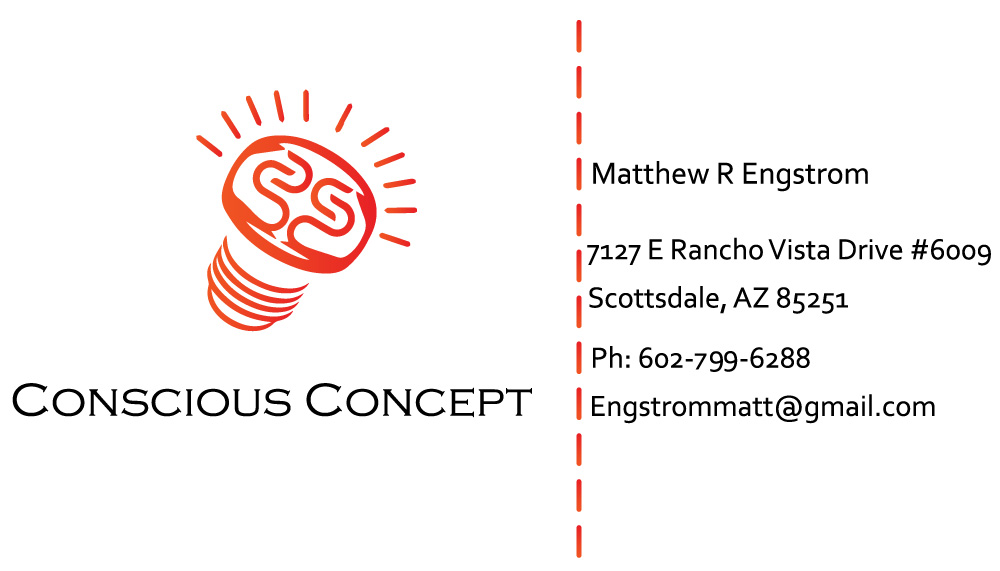 Diseño de Tarjeta de Presentación por J.S Designs para Conscious Concepts | Diseño #3390625
