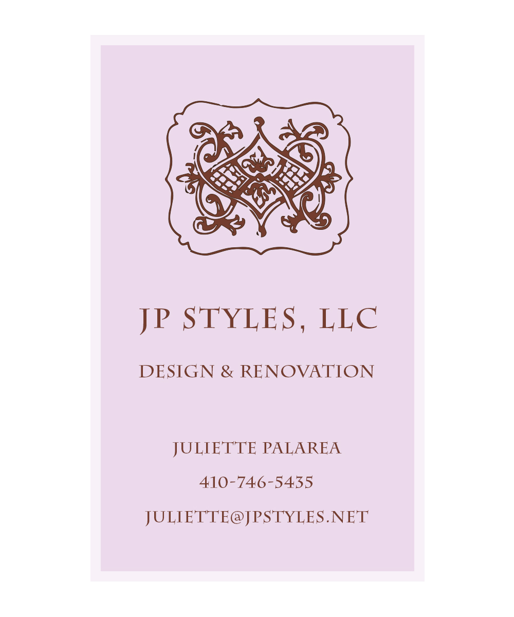 Visitenkarten-Design von Bernadette Redmayne für JPStyles | Design #3200700