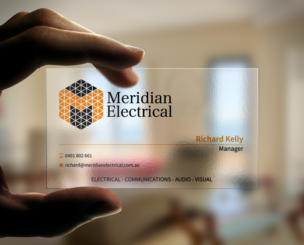 Business Card Design by MediaProductionArt for Meridian Electrical Pty Ltd | Design: #3174551