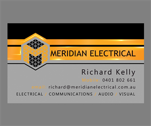 Visitenkarten-Design von poisonvectors für Meridian Electrical Pty Ltd | Design #3163694