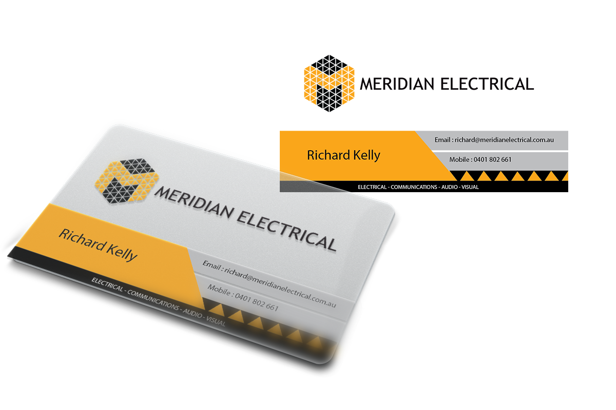 Business Card Design by AG Creatives for Meridian Electrical Pty Ltd | Design #3158635