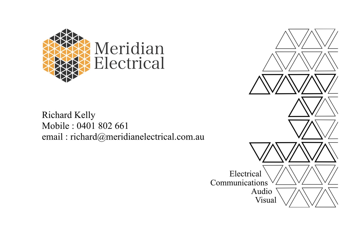 Business Card Design by nsa51southwest for Meridian Electrical Pty Ltd | Design #3174367