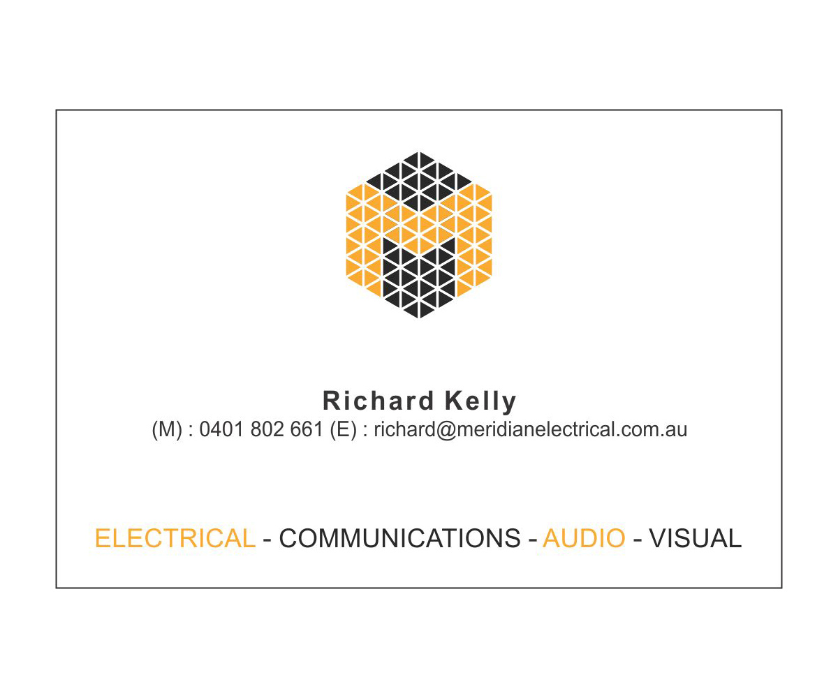 Business Card Design by AashishSeth for Meridian Electrical Pty Ltd | Design #3165365