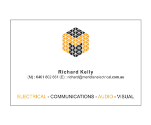 Visitenkarten-Design von AashishSeth für Meridian Electrical Pty Ltd | Design #3165365