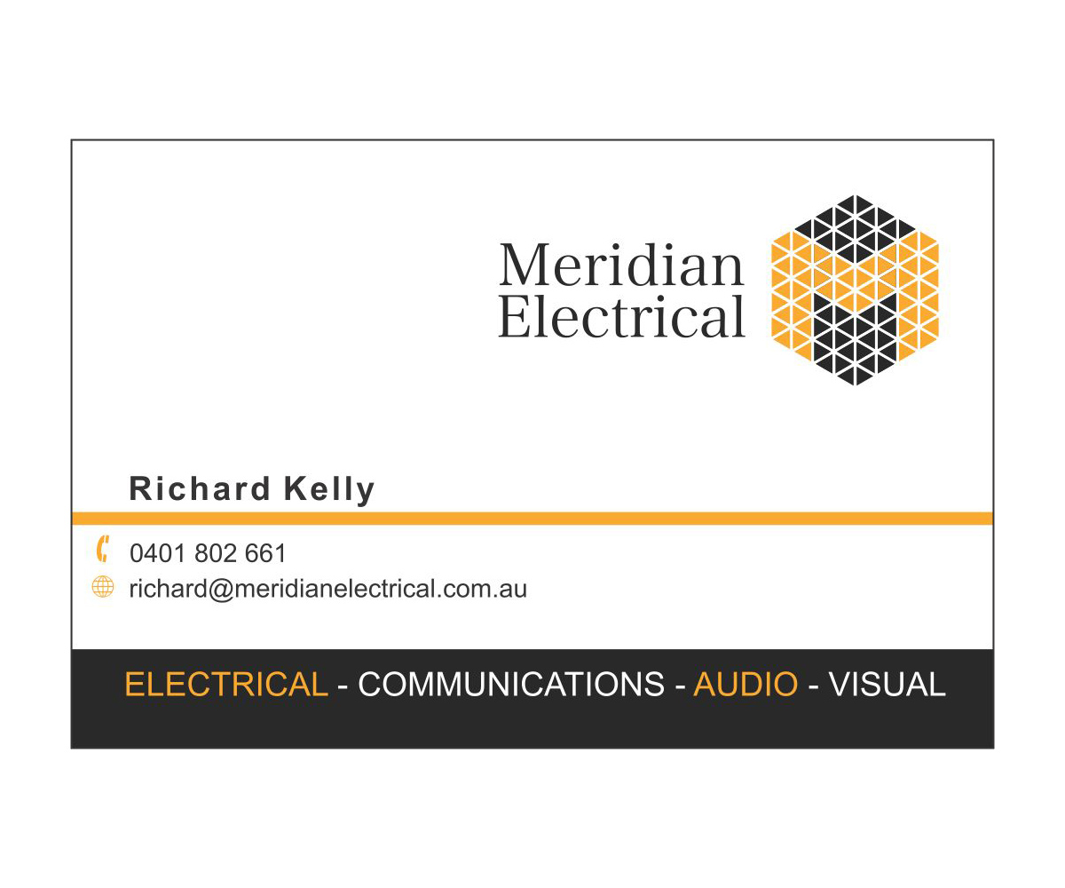 Business Card Design by AashishSeth for Meridian Electrical Pty Ltd | Design #3166599