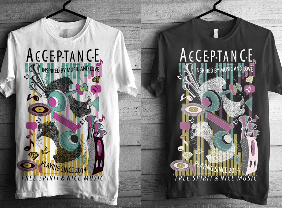 T-shirt Design by DUBIOSUL for Acceptance Clothing | Design #3217213
