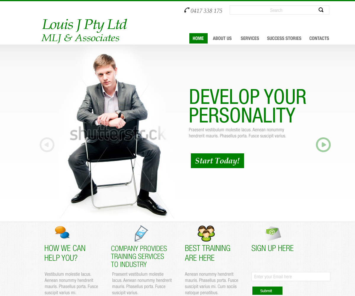 Web Design by sathiyamurthy for Louis J Pty Ltd | Design #3248205