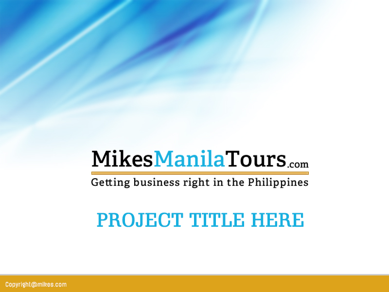 PowerPoint-Design von Best Design Hub für MikesManilaTours | Design #3163986