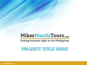 Diseño de PowerPoint por Best Design Hub para MikesManilaTours | Diseño: #3163986