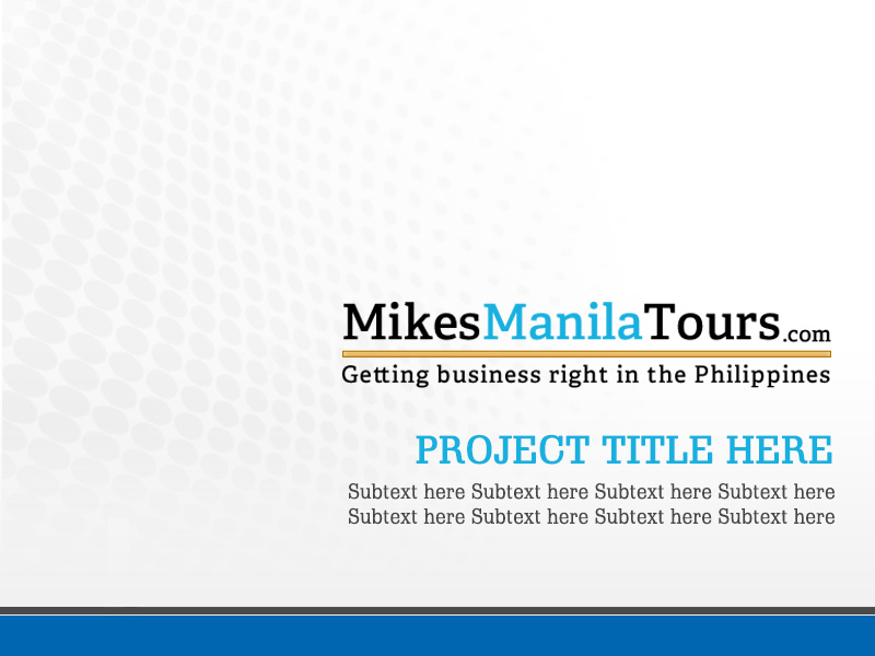 PowerPoint-Design von Best Design Hub für MikesManilaTours | Design #3163994