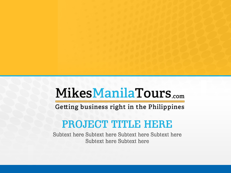 PowerPoint-Design von Best Design Hub für MikesManilaTours | Design #3163999