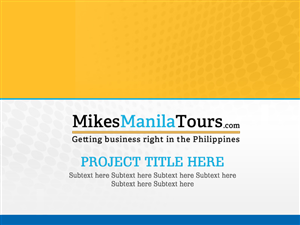 Diseño de PowerPoint por Best Design Hub para MikesManilaTours | Diseño: #3163999