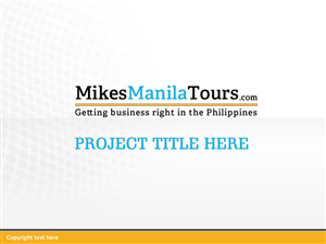 Diseño de PowerPoint por Best Design Hub para MikesManilaTours | Diseño: #3164004