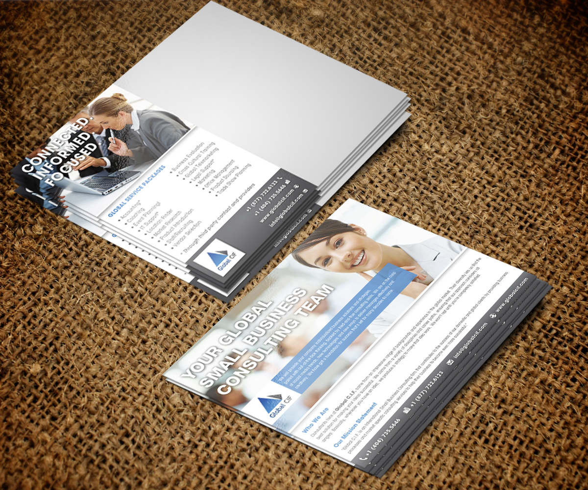 Postcard Design by jeffdefy for Global CIF, LLC | Design #3225378