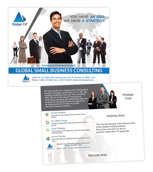 Postcard Design by creationz2011 for Global CIF, LLC | Design #3348550
