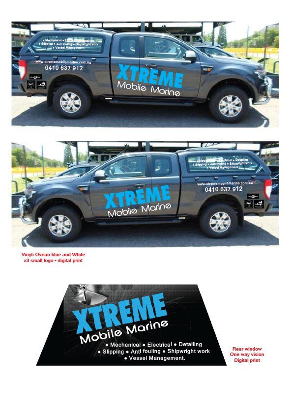 Diseño de Señalética por mpgraphics para Xtreme Mobile Marine | Diseño #3256495