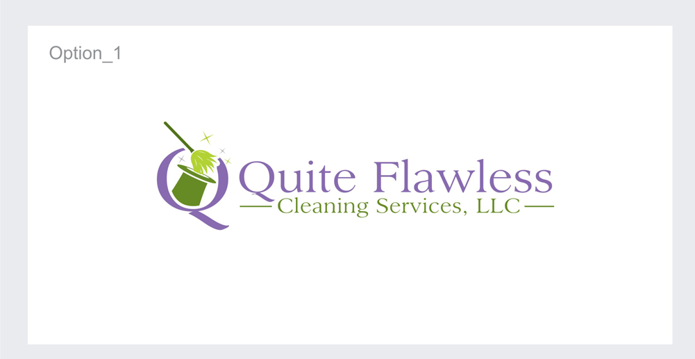 Logo-Design von ESolz Technologies für Quite Flawless Cleaning Services, LLC | Design #3226345