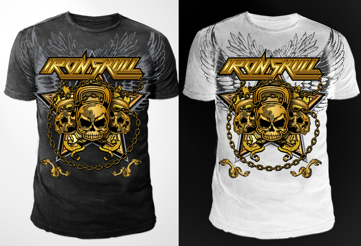 T-Shirt-Design von dsgrapiko für Ironskull Fitness LLC | Design #3220398