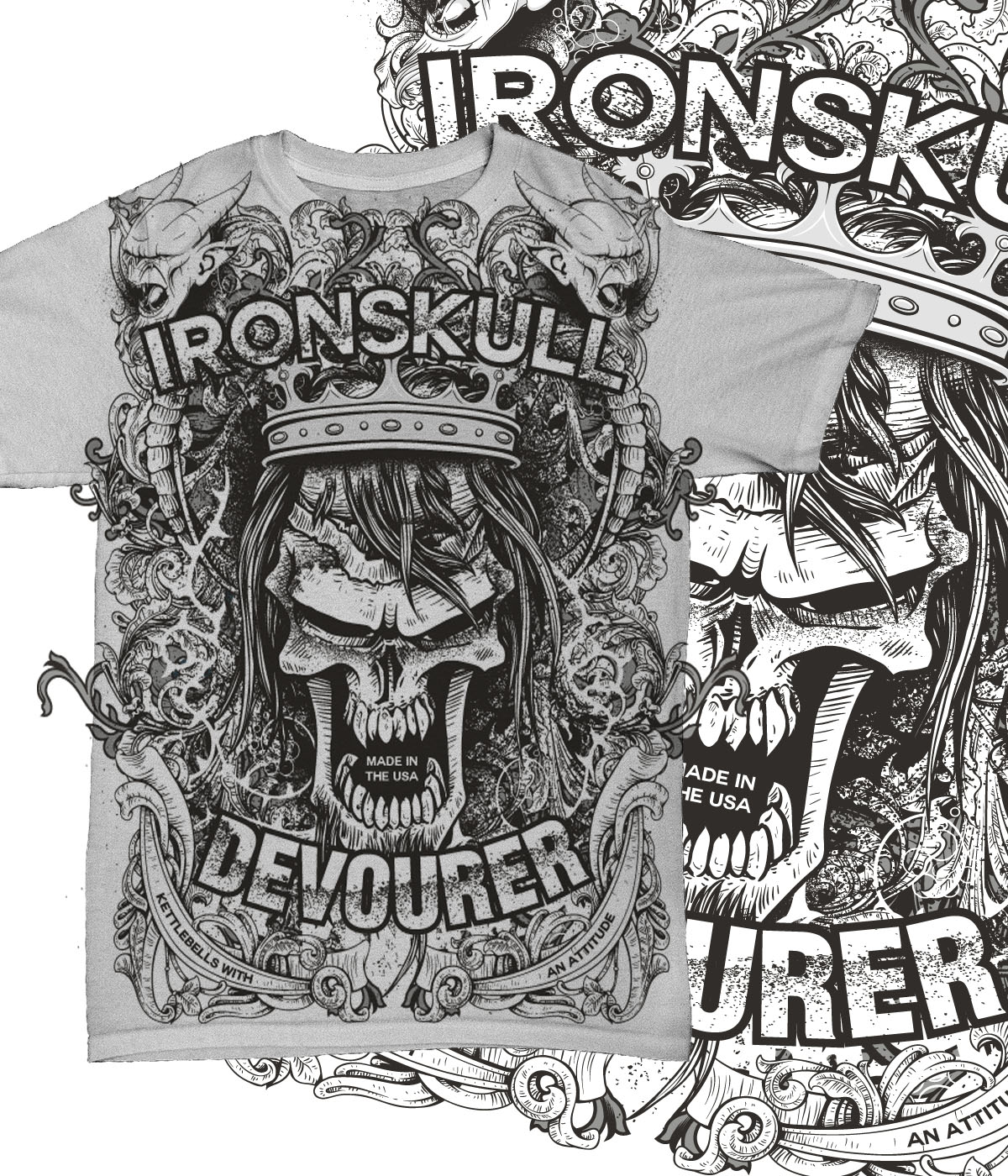 Design de T-shirt par Sigvart Andersen pour Ironskull Fitness LLC | Design #3217355