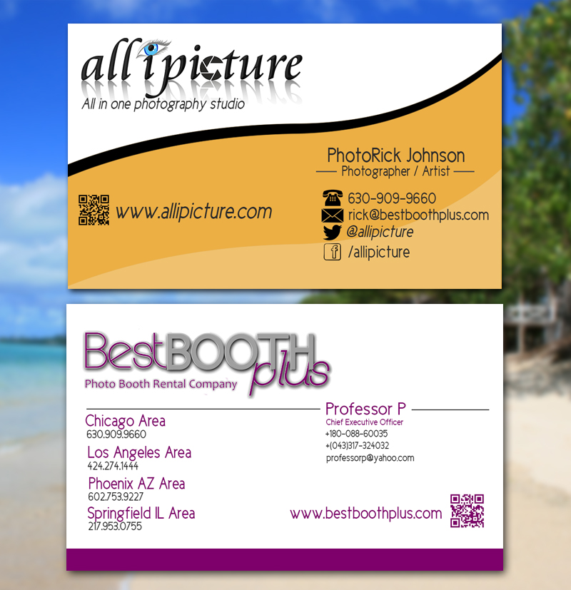 Business Card Design by Professor P for all i picture & Best Booth Plus | Design #3201213