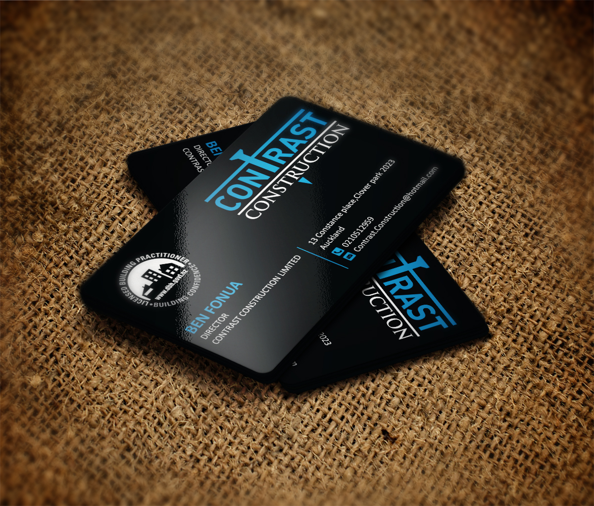 Business Card Design by MT for Contrast Construction Limited | Design: #3188515