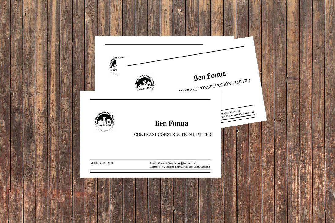 Business Card Design by Sara MP for Contrast Construction Limited | Design #3191620