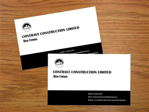 Business Card Design by Sara MP for Contrast Construction Limited | Design: #3191626