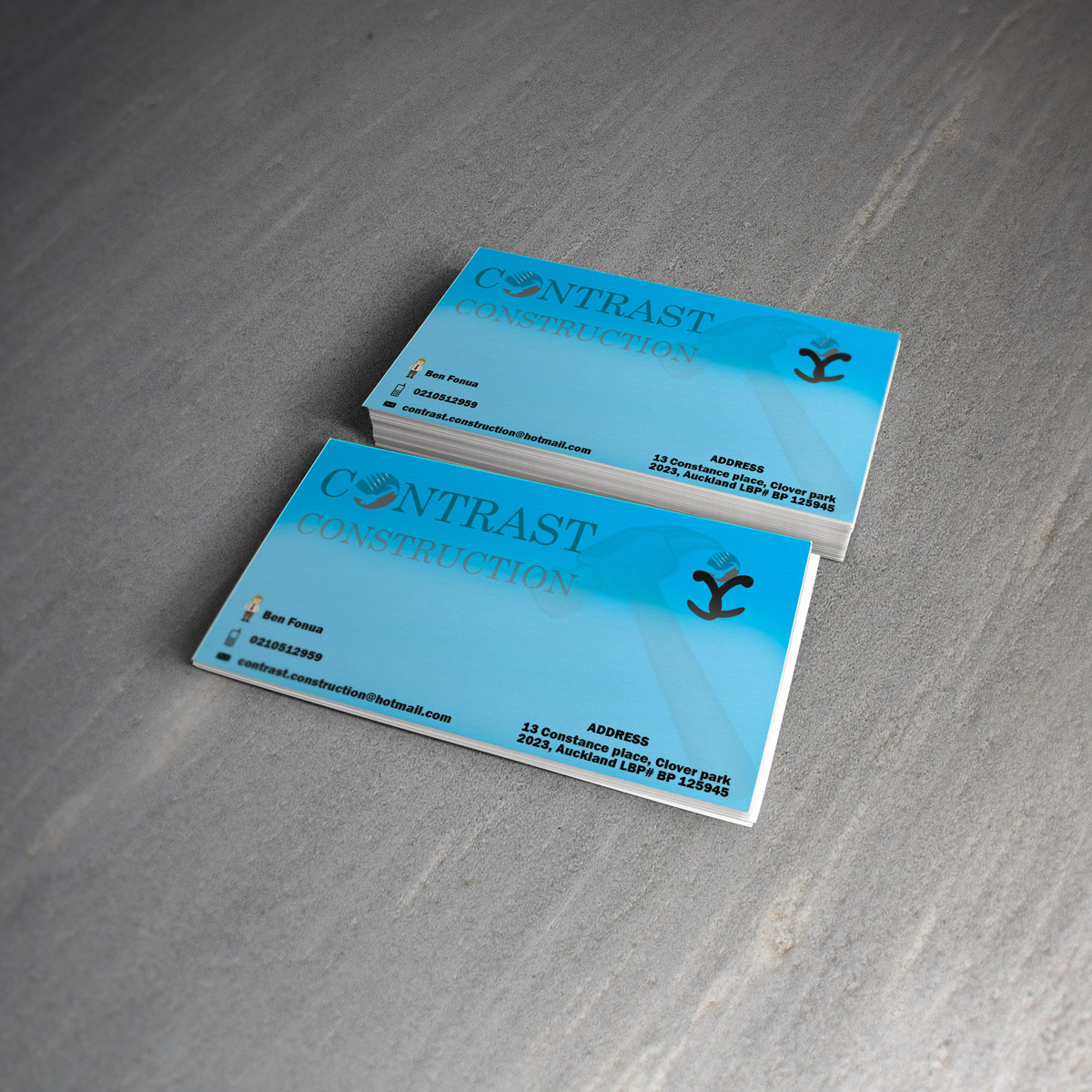 Business Card Design by FaisalFaraz for Contrast Construction Limited | Design #3167913