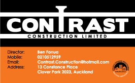 Business Card Design by pete.pgraphics for Contrast Construction Limited | Design #3175850