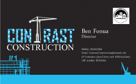 Diseño de Tarjeta de Presentación por Jyothsna Hebbar para Contrast Construction Limited | Diseño #3173920