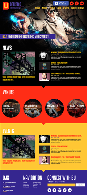 Underground Electronic Music Website. | Web Design by jeckx2